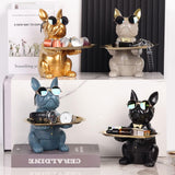 French Bulldog Gifts Statue Tray Organizer for Keys, Candy, Jewelry, Earrings, Entrance Piggy Bank - Modern Decor Resin French Bulldog Decor Entryway Table, Coffee Table, Office Desk, Home Decor - Homesidy.com