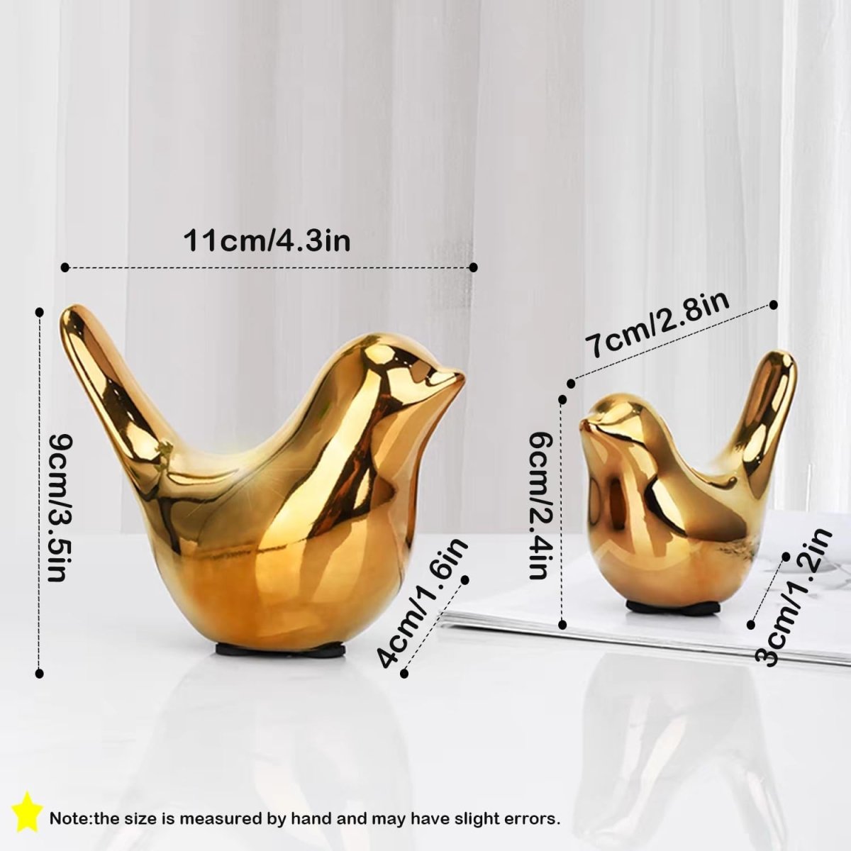 GJFASGF Small Animal Statues, White Bird Figurines Home Decor, Modern Home Decorative, Ceramic Decor for Office Desktop, Bookshelf, Bedroom, Living Room, Cabinets (White 2 Pcs) - Homesidy.com