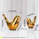 GJFASGF Small Animal Statues, White Bird Figurines Home Decor, Modern Home Decorative, Ceramic Decor for Office Desktop, Bookshelf, Bedroom, Living Room, Cabinets (White 2 Pcs) - Homesidy.com