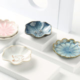 Mecaikru Ceramic Trinket Dish, Ring Tray, Decorative Jewelry Dish for Earrings Necklaces Watch Keys, for Women, White Green - Homesidy.com