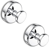 Bntuk Suction Cup Hooks for Shower, Removable Towel Hooks for Bathroom Window Glass Door Wall, Bath Robe Looafh Wreath Hook for Hanging - 2 Pack, Black - Homesidy.com