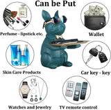 French Bulldog Gifts Statue Tray Organizer for Keys, Candy, Jewelry, Earrings, Entrance Piggy Bank - Modern Decor Resin French Bulldog Decor Entryway Table, Coffee Table, Office Desk, Home Decor - Homesidy.com