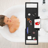 Premium Bamboo Bathtub Tray Caddy - Bath Tub Tray Table for Bathtub - Bath Caddy Tray for Bathtub, Expandable Size, Fits Most Bath Tubs - Homesidy.com