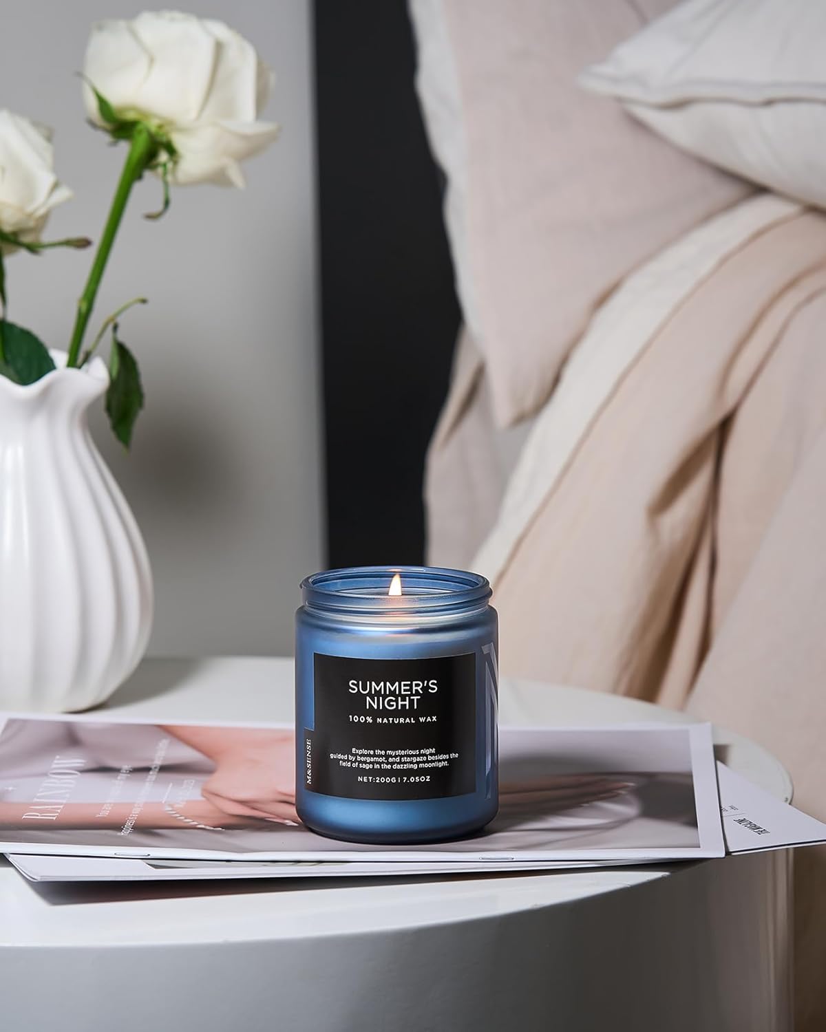 M&amp;SENSE Eucalyptus &amp; Mint Soy Candles for Home Scented, 11.6oz 70 Hour Burn Aromatherapy Candle Gift for Stress Relief, Meditation, Yoga, Relaxing SPA, Reusable Jar for Men and Women - Homesidy.com