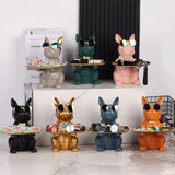 French Bulldog Gifts Statue Tray Organizer for Keys, Candy, Jewelry, Earrings, Entrance Piggy Bank - Modern Decor Resin French Bulldog Decor Entryway Table, Coffee Table, Office Desk, Home Decor - Homesidy.com