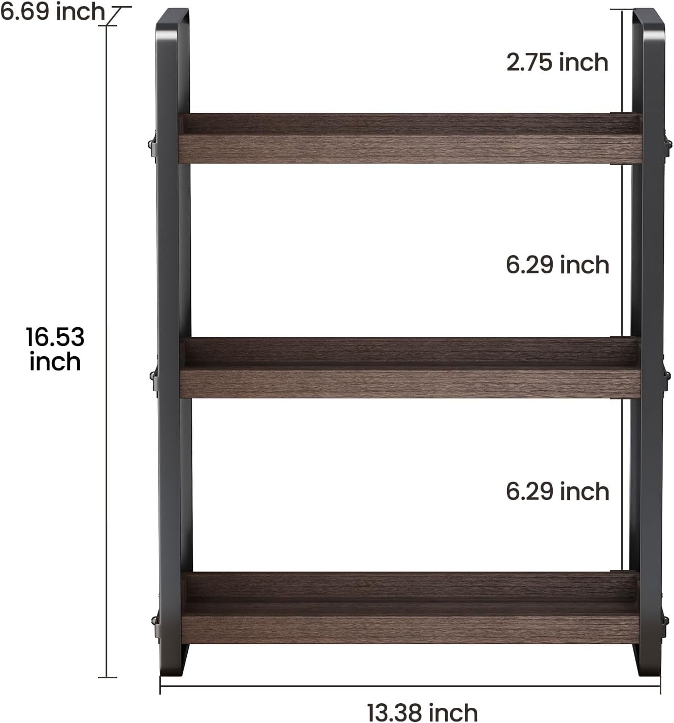 HNRLOY Bathroom Counter Organizer,Bathroom Countertop Organizer,Counter Shelf,Countertop Storage,Organization and Storage,Makeup Shelf,Sink Caddy(Brown 3 Tier) - Homesidy.com