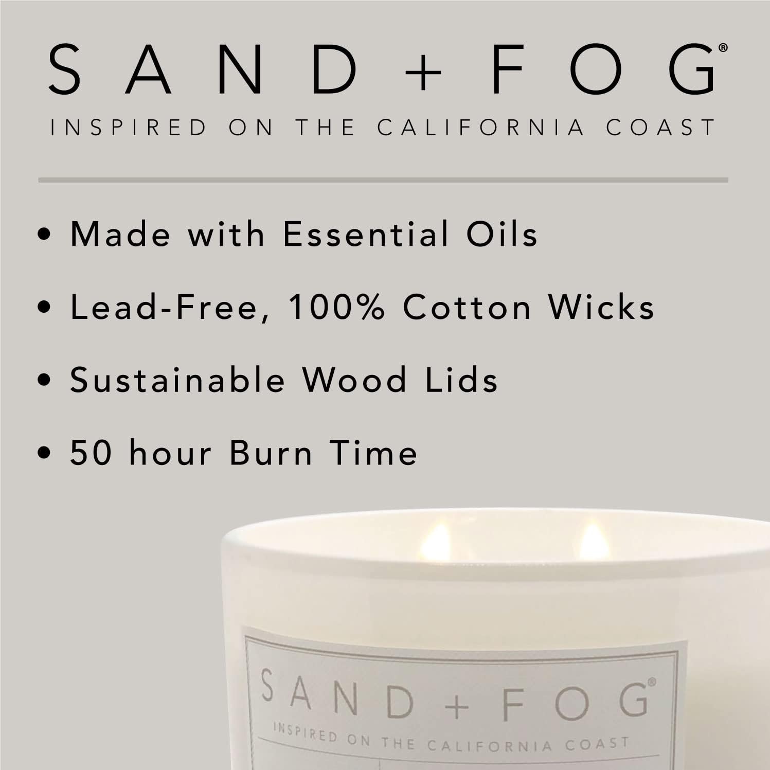 Sand Fog Scented Candle - Crushed Candy Cane – Additional Scents and Sizes – 100% Cotton Lead - Free Wick - Luxury Air Freshening Jar Candles - Perfect Home Decor – 12oz … - Homesidy.com