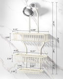 MSAICOE Shower Caddy Hanging - Never Rust Shower Hanging Organizer - Aluminum Over the ShowerHead Caddy with Soap Basket and 6 Hooks for Razor/Sponge (Black) - Homesidy.com