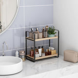 HNRLOY Bathroom Counter Organizer,Bathroom Countertop Organizer,Counter Shelf,Countertop Storage,Organization and Storage,Makeup Shelf,Sink Caddy(Brown 3 Tier) - Homesidy.com