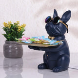 French Bulldog Gifts Statue Tray Organizer for Keys, Candy, Jewelry, Earrings, Entrance Piggy Bank - Modern Decor Resin French Bulldog Decor Entryway Table, Coffee Table, Office Desk, Home Decor - Homesidy.com