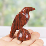 QLRSUXN Natural Black Obsidian Raven Figurines,2 Inch Healing Crystal Animal Statues,Lucky Guardian Pocket Crow Figurines as Women’s Gifts,Raven Statues for Office Home Decor and Ornament. - Homesidy.com