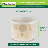 Freshware Food Storage Containers [24 Set] 32 oz Plastic Deli Containers with Lids, Slime, Soup, Meal Prep Containers | BPA Free | Stackable | Leakproof | Microwave/Dishwasher/Freezer Safe - Homesidy.com
