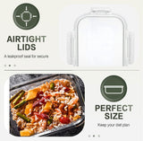 KOMUEE 10 Packs 30 oz Glass Meal Prep Containers,Glass Food Storage Containers with Lids,Airtight Lunch Bento Boxes,Microwave,Freezer and Dishwasher,Gray - Homesidy.com