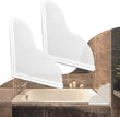 Spidfee Shower Splash Guard Kit, Large Splash Guards for Bathtub Waterproof Self - Adhesive Shower Corner Guards to Keep Water in Shower or Bath, Pack of 2 (9.25 x 9.25 inches) - Homesidy.com