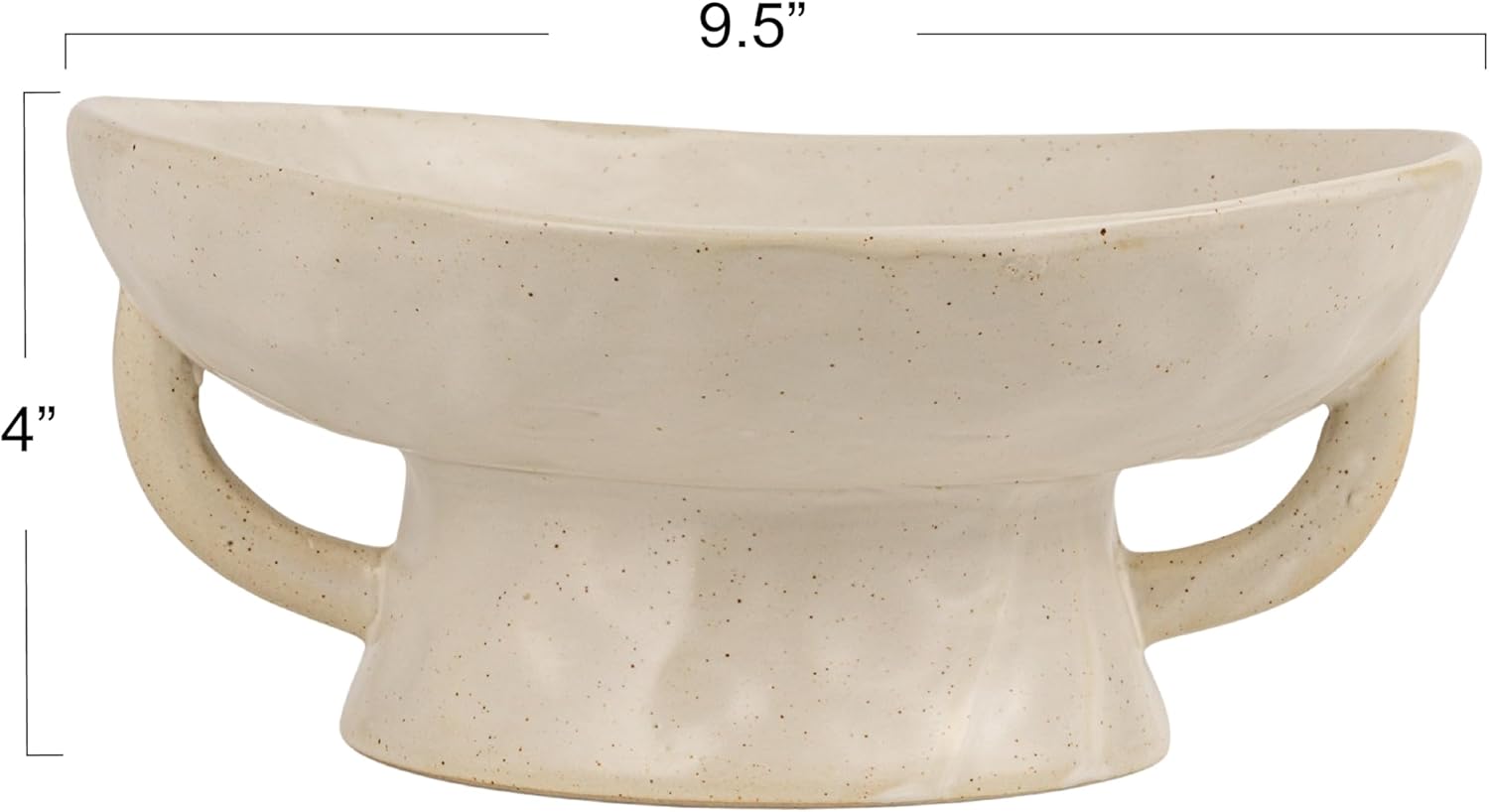 Creative Co - Op Stoneware Bowl w Reactive Glaze, White - Homesidy.com