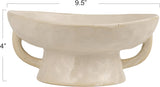 Creative Co - Op Stoneware Bowl w Reactive Glaze, White - Homesidy.com