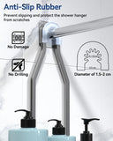 YASONIC Shower Caddy Hanging - Never Rust Shower Organizer - Aluminum Over The Head Caddy with 10 Hooks for Razor/Sponge - Rack with Soap Basket - Silver - Homesidy.com