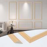 Art3d Pre - Cut Wall Molding Set of 6 pcs, Ready - to - Assemble Wainscoting Panels for Interior Wall Décor Living Room Bedroom Accent Wall - Installed with Glue, 3 Top 3 Bottom - Homesidy.com