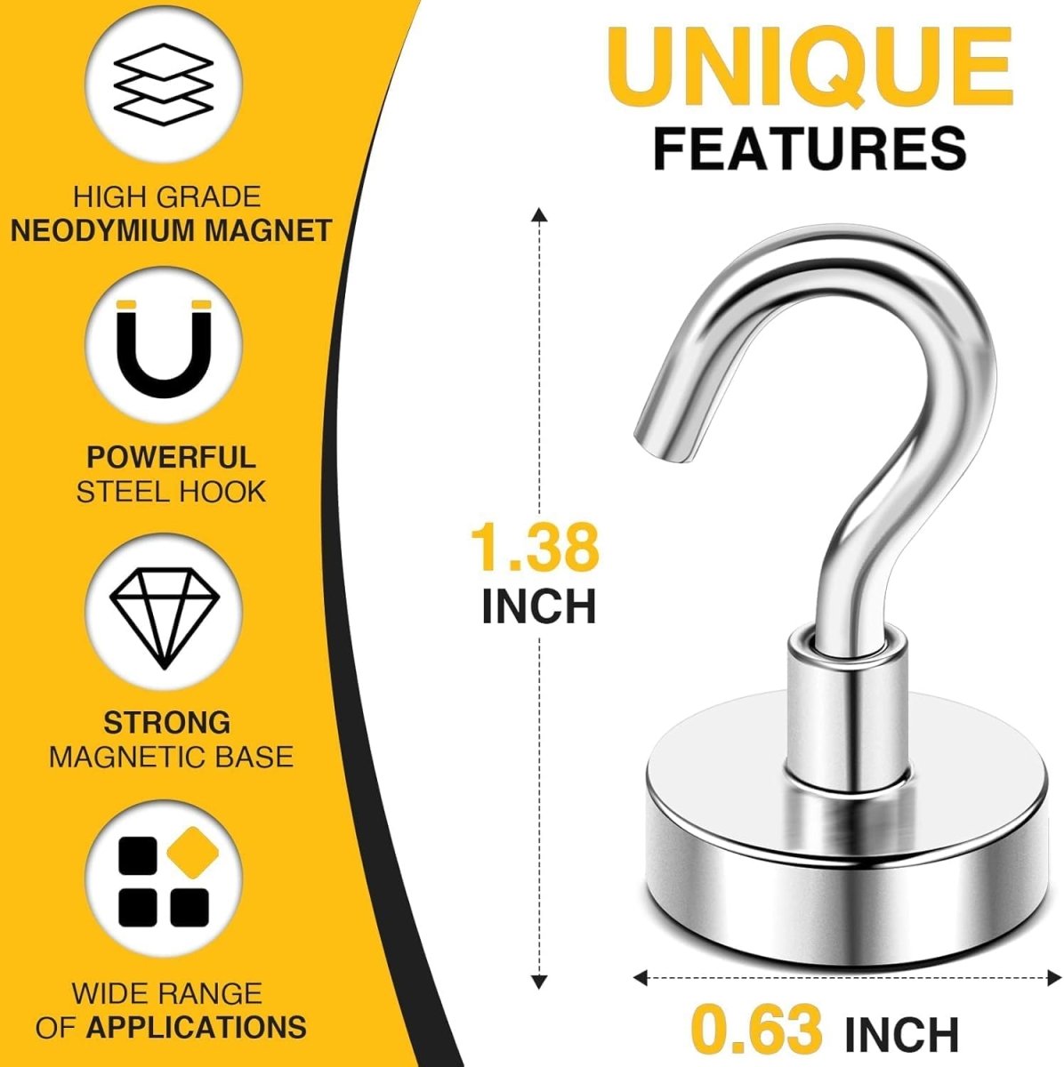 DIYMAG Magnetic Hooks, 30lbs Magnet Hook 2025 Cruise Cabin Ship Essentials Heavy Duty Strong Magnets Refrigerator Fridge Hanging for Classroom Beach Vacation Kitchen Grills Home 20 Pack (Silver) - Homesidy.com