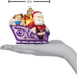 Old World Christmas Rudolph and Clarice Glass Blown Ornament for Christmas Tree, Handcrafted Holiday Decoration, Rudolph Collection - Homesidy.com