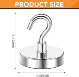DIYMAG Garage Storage Hooks 6 Pack, 30lbs 2025 Cruise Cabin Ship Essentials N52 Magnetic Hook Heavy Duty Strong Wall Mount Magnets Fridge for Classroom Wall Mount Kitchen Grills Silver - Homesidy.com