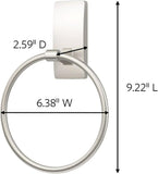 Command Hand Towel Holder Satin Nickel with Water Resistant Command Strips, Rust Resistant Bathroom Organizer, Holds up to 5 lbs, Large - Homesidy.com