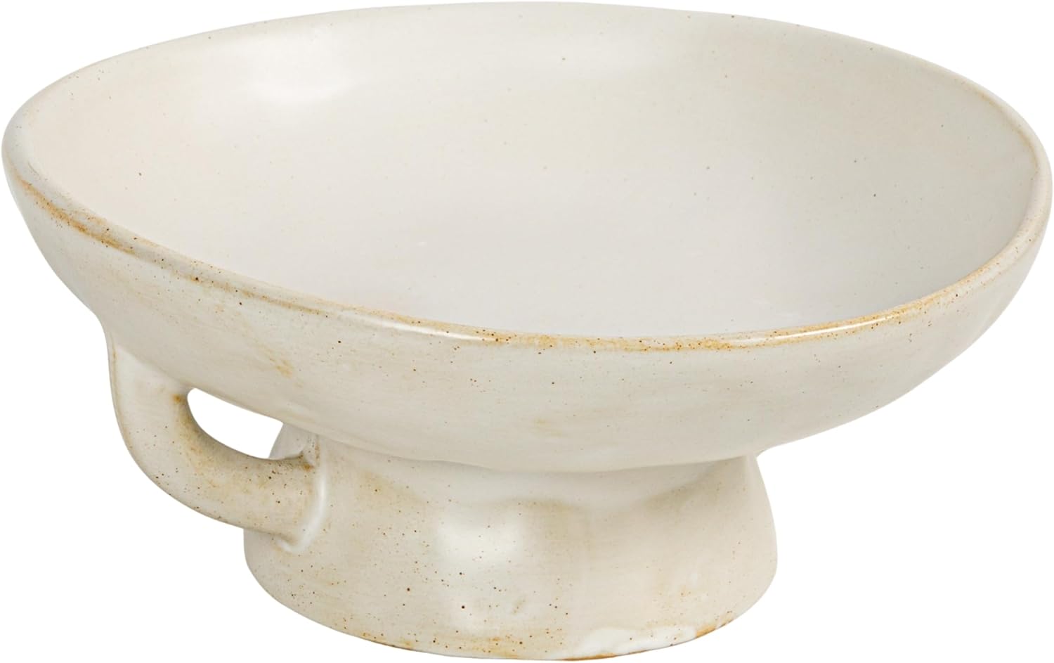Creative Co - Op Stoneware Bowl w Reactive Glaze, White - Homesidy.com
