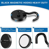LOVIMAG Magnetic Hooks, 12 Pack 30lbs Magnet Hook 2025 Cruise Cabin Ship Essentials Heavy Duty Strong Magnets Refrigerator Fridge Hanging for Classroom Beach Vacation Kitchen Grills Home (Black) - Homesidy.com