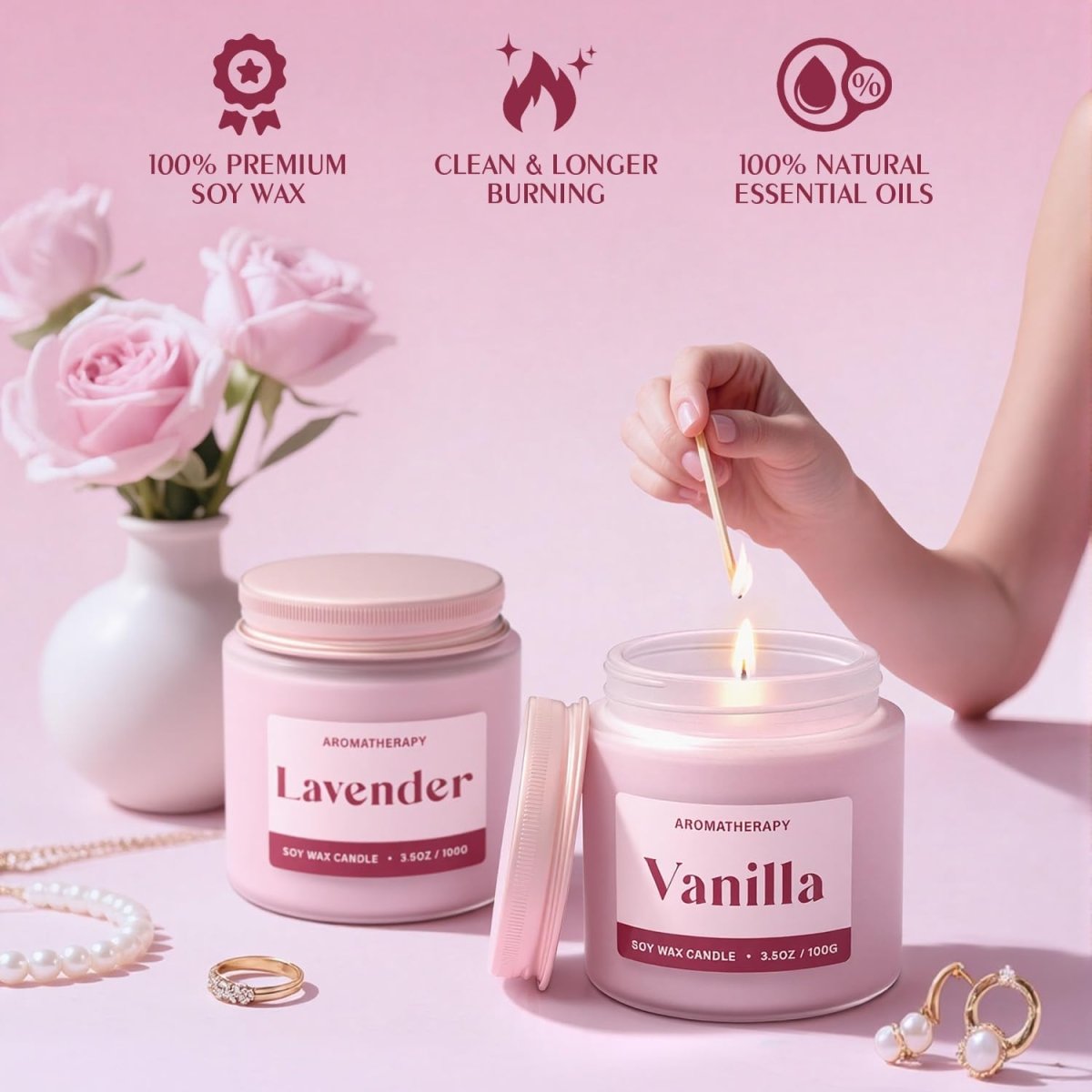 Waxcanpy Scented Candle Gift Set, Soy Candles for Women, Sleep Candles for Home Scented, 2 Pack Aromatherapy Candle for Relaxing, Sleep, Stress Relief &amp; Home Decor - Homesidy.com