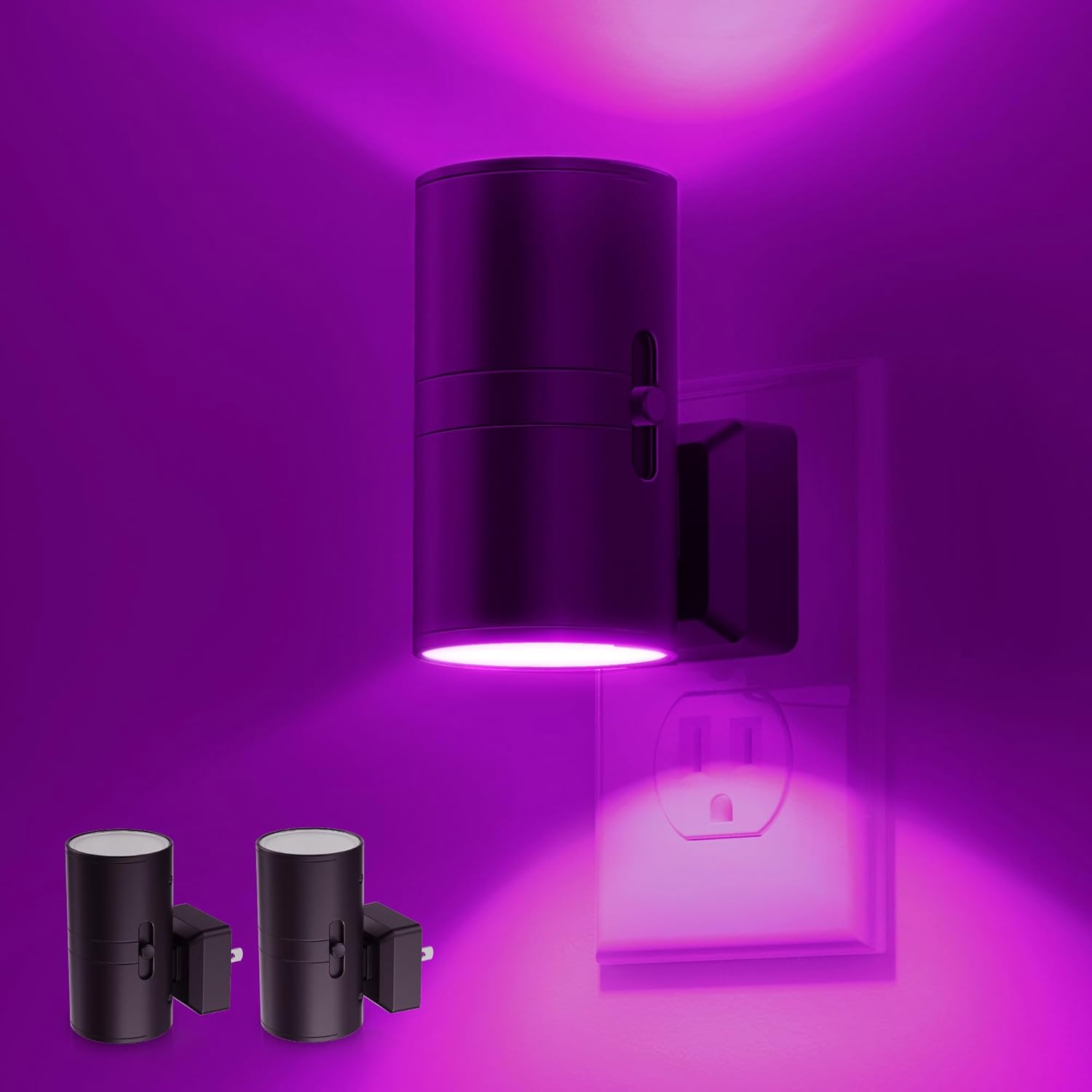 L LOHAS LED Night Light Plug in, Modern Night Lights Plug into Wall, Dusk to Dawn Sensor, Soft White 3000K, 0 - 100LM Adjustable Brightness, Dimmable Night Lights for Hallway Bedroom Stairway, 2 Pack - Homesidy.com