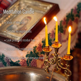 20 Minute Pure Beeswax Candles, Drip - Free Meditation Candles, Mini Taper Candles, Set of 50 Without Brass Candle Holders - Homesidy.com