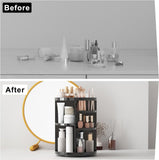 Rotating Makeup Organizer, DIY 8 Adjustable Layers Spinning Skincare Organizer, Cosmetic Display Case with Brush Holder Perfume Tray, Multi - Function Storage Carousel for Vanity Bathroom Countertop - Homesidy.com