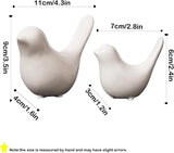 GJFASGF Small Animal Statues, White Bird Figurines Home Decor, Modern Home Decorative, Ceramic Decor for Office Desktop, Bookshelf, Bedroom, Living Room, Cabinets (White 2 Pcs) - Homesidy.com