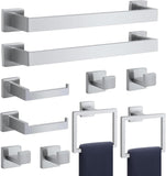 5 - Pieces Matte Black Bathroom Hardware Accessories Set, SUS304 Stainless Steel Bath Towel Bar Set, Towel Racks for Bathroom Wall Mounted. - Homesidy.com
