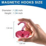 LOVIMAG Magnetic Hooks, 12 Pack 30lbs Magnet Hook 2025 Cruise Cabin Ship Essentials Heavy Duty Strong Magnets Refrigerator Fridge Hanging for Classroom Beach Vacation Kitchen Grills Home (Black) - Homesidy.com