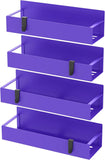 HuggieGems Metal 4 Pack Magnetic Spice Storage Rack Organizer for Refrigerator and Oven, Black Fridge Organizers and Storage - Homesidy.com