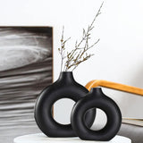Ceramic Vases Set of 2,Modern Vases for Home Decor, White Boho Style for Living Room Kitchen Mantle Bedroom Dining Table Office Farmhouse Decorative Design - Homesidy.com