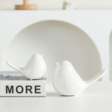 GJFASGF Small Animal Statues, White Bird Figurines Home Decor, Modern Home Decorative, Ceramic Decor for Office Desktop, Bookshelf, Bedroom, Living Room, Cabinets (White 2 Pcs) - Homesidy.com