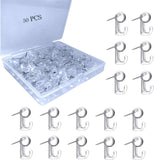 50 PCS Push Pin Hooks, Plastic Heads Cork Board Hooks Decorative Thumb Tacks Hook for Photo Wall, Bulletin Board, Home Wall, Home Office School Supplies (Black and Clear) - Homesidy.com