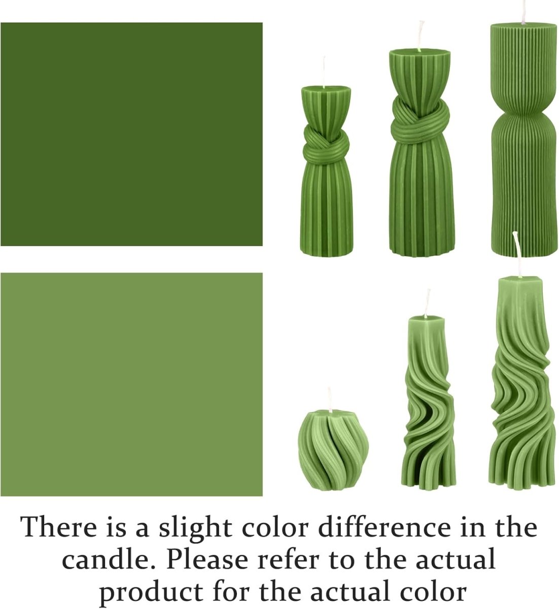 Threlaco 6 Pcs Pillar Candles Modern Aesthetic Ribbed Decorative Candle Set Cute Soy Wax Scented Ribbed Decor for Home(White,2.36 - 6.89 Inch) - Homesidy.com