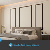 Art3d Pre - Cut Wall Molding Set of 6 pcs, Ready - to - Assemble Wainscoting Panels for Interior Wall Décor Living Room Bedroom Accent Wall - Installed with Glue, 3 Top 3 Bottom - Homesidy.com