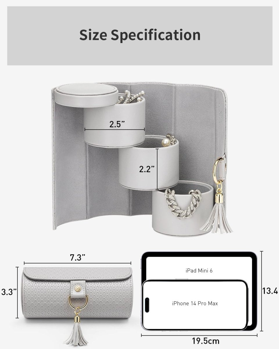 Vlando Travel Jewelry Case for Women, Travel Essential, Travel Must Haves Jewelry Travel Organizer for Girls, Christmas Gifts for Travelers Couples Mom Friends - Black - Homesidy.com
