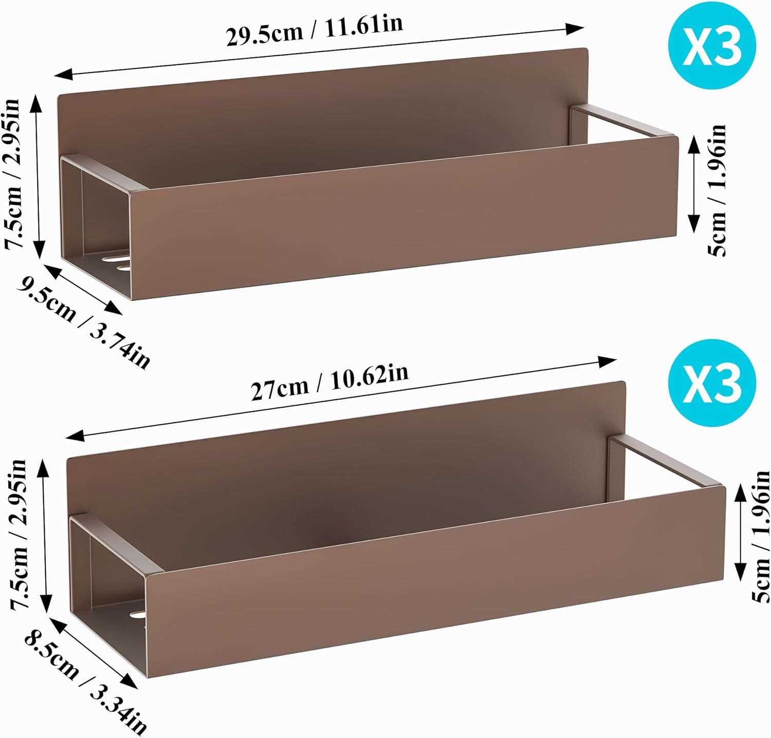 HuggieGems Metal 4 Pack Magnetic Spice Storage Rack Organizer for Refrigerator and Oven, Black Fridge Organizers and Storage - Homesidy.com