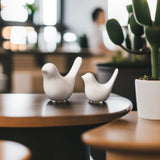 GJFASGF Small Animal Statues, White Bird Figurines Home Decor, Modern Home Decorative, Ceramic Decor for Office Desktop, Bookshelf, Bedroom, Living Room, Cabinets (White 2 Pcs) - Homesidy.com