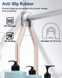 YASONIC Shower Caddy Hanging - Never Rust Shower Organizer - Aluminum Over The Head Caddy with 10 Hooks for Razor/Sponge - Rack with Soap Basket - Silver - Homesidy.com