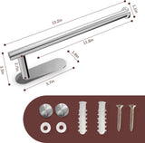 DEKAVA Paper Towel Holder Under Cabinet Wall Mount for Kitchen Towel, Self - Adhesive Bar, Rack, SUS304 Stainless Steel 13 inch (BlackA, 1) - Homesidy.com