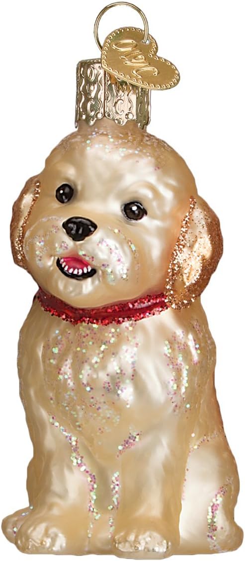 Old World Christmas Black Labrador Dog Collection Glass Blown Ornaments for Christmas Tree 3.75 x 1.5 - Homesidy.com