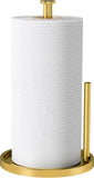 Paper Towel Holder Countertop, Standing Paper Roll Holder with Anti Slip Weighted Base, Stainless Steel Freestanding Paper Towel Holder for Kitchen, Black - Homesidy.com
