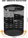 Rotating Makeup Organizer, DIY 8 Adjustable Layers Spinning Skincare Organizer, Cosmetic Display Case with Brush Holder Perfume Tray, Multi - Function Storage Carousel for Vanity Bathroom Countertop - Homesidy.com