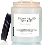 M&amp;SENSE Ode to Winter Soy Candles Strong Scented, 2 Wick Jar Candle 19.4oz 110 Hour Long Lasting, Lavender Sandalwood Organic Natural Aromatherapy Candle Gifts Bedroom Bathroom Home Decor - Homesidy.com
